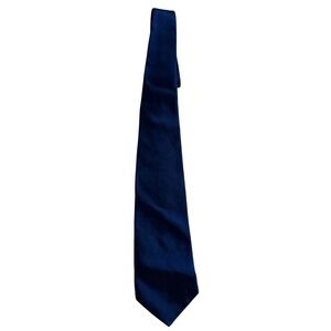 Kai Long Hand Made Silk Long‎ Necktie Handmade Dark Blue Woven Business Formal